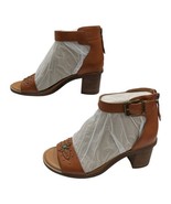 Zodiac Zipper City Sandals Womens 8 Ilsa Stud Cognac Brown Western Boho ... - $50.76 CAD