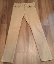 Vintage Polo Ralph Lauren Varick Slim Straight Beige Button Fly Jeans Men 30X31 - £26.32 GBP