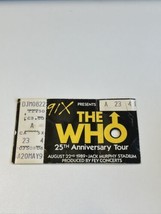 THE WHO  Jack Murphy Stadium Aug 22 1989 Concert/Show Ticket Stub Pete T... - £23.49 GBP