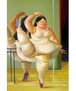 24x36 inches Fernando Botero style  stretched Oil Painting Canvas Art Wa... - $277.48 CAD