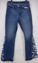 Ashley Mason Jeans Womens Size 13 Bell Bottom Embroidered Boho Floral Fl... - $19.79