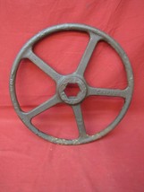 Antique Primitive Metal Crank Wheel Farm Country Industrial Unique - £55.38 GBP