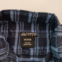 Canyon Club Shirt Mens Black & Blue Long Sleeve Button Up Comfort Shirt Size M image 3