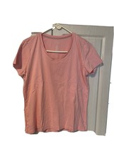 St. Johns Bay V-Neck T-Shirt Pink L - £2.39 GBP