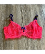 Victoria&#39;s Secret 32DDD Very Sexy Unlined  Demi Bra Pink Lace Purple She... - $506.09 MXN