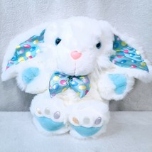 Dan Dee Bunny Rabbit Easter Plush Stuffed Animal white jelly bean bow satin blue - £15.15 GBP