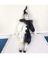 Silvestri Black White Clown Doll 16&quot; - £17.13 GBP