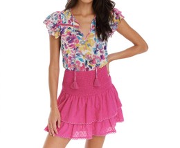 Allison New York cleo mini skirt in MAGENTA - size S - $95.04