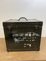 Vintage Military Storage Box Industrial Wood Case Crate Chest Green Army Vietnam - $69.99