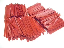 1,000 Red 6&quot; Twist Ties General Use, Plastic Cable ties gift wrapping - £11.25 GBP
