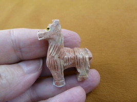 Y-LLA-ST-27) baby red LLAMA carving SOAPSTONE stone PERU FIGURINE I love... - £6.88 GBP
