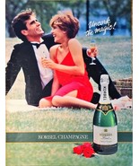 KORBEL CHAMPAGNE &quot;Uncork the magic&quot; BRUT-ROSES-COUPLE-1986 Vintage Print Ad - $11.67