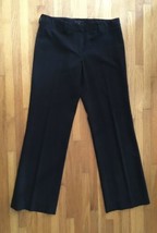 THEORY Charcoal Black Trouser Dress Pants, Poly Wool Blend, Stretch, Size 2 - £11.96 GBP