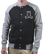 WeSC Balker Black Raglan Fleece Button Baseball Sweater Jacket Large NWT - £41.27 GBP