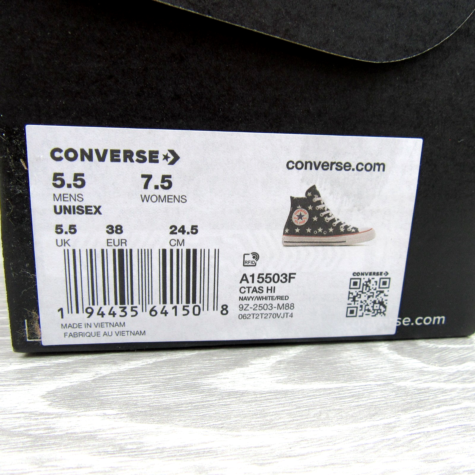 Converse Chuck Taylor All Star HI Archive Stars Womens Size 7.5 Navy NEW A15503F Item image 14