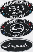 CHEVY SS 409 IMPALA SEW/IRON ON PATCH EMBROIDERED EMBLEM 1963 1964 CHEVR... - $15.99