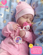 VACOS Lifelike Reborn Baby Dolls Vinyl Silicone Sleeping Newborn Handmade Girl - £36.92 GBP