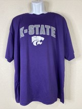 KA Inc NCAA Men Size 2XL Purple Kansas State Wildcats Mositure Wick T Shirt - £5.79 GBP