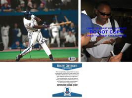 Joe Carter Toronto Blue Jays signed baseball 8x10 photo Beckett COA proo... - £78.00 GBP