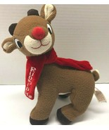RUDOLPH THE RED NOSED REINDEER With Red Scarf 9&quot; Plush Figure - £11.68 GBP