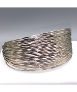 Silver Isaac Mizrahi Multi-Cable Cuff Bracelet, Etched  Wire for Maximum... - £33.45 GBP