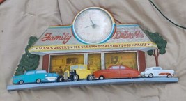 Vintage New Haven Quartz Family Drive-In Diner Wall Clock Coca Cola Burwood Prod - £44.83 GBP