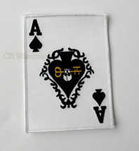Ace Spades Card Poker Novelty Slogan Embroidered Patch 6 X 4 Inches - £4.27 GBP