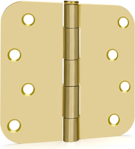 Goldenwarm 3 Pack 4 Inch Door Hinges Satin Brass Residential Door Hinges - Gold  - £11.18 GBP