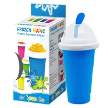Slushy Maker Cup Slushie Cup Maker Milk Cola Juice Squeeze Cup Frozen Magic Quic - £19.66 GBP