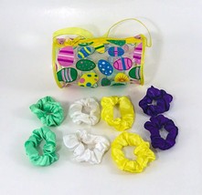 Girls Easter Basket Filler W/8 Scrunchies Gift Set W/Plastic Pouch New - $6.99