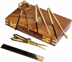 Set of 5 Brass Drafting Tool Marine Navigational Proportional Divider Co... - $1,217.74 MXN