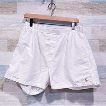 POLO Ralph Lauren Vintage 90s Pajama Shorts White Sleepwear Cotton USA Mens 38 - £31.41 GBP