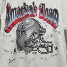 Vintage 1995 Dallas Cowboys America&#39;s Team Graphic Helmet T-Shirt Gray M... - $72.95