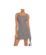 Aqua Womens S Black Multicolor Tweed Square Neck Sleeveless Mini Dress N... - $65.21 CAD