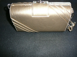 Purse Box Style Evening Bag Metallic Small Purse Gold  8&quot; X 5&quot; X 2&quot; - £7.51 GBP