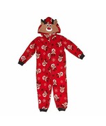 Woman&#39;s Size Small 4-6 Fleece Christmas Reindeer Hooded Pajama Sleeper - $435.79 MXN