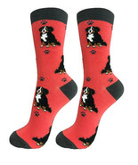 Bernese Mountain Dog Socks Full Body Fun Novelty Dress Casual Unisex SOX... - $208.27 MXN