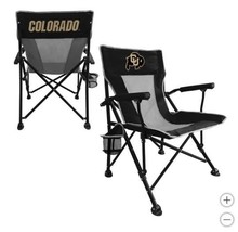 Colorado Buffaloes Hard Arm Chair Black Silver NCAA Tailgating Camping - $1,854.00 MXN