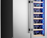 24 Inch Wine Fridge Dual Zone, 20 Bottles 60 Cans Wine And Beverage Refr... - $1,241.99