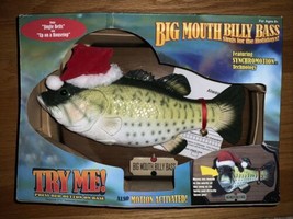 New GEMMY Big Mouth Billy Bass Sings Jingle Bells Christmas 2000 Singing... - £38.75 GBP