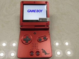 Refurbished Nintendo Gameboy Game Boy SP  Red Groudon Upgraded V5 Backlit LCD - £141.50 GBP