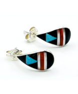 Southwestern Stone Shell Inlay Earrings RGF - $35.64