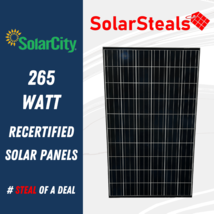 Used SolarCity SC265 265W 60 Cell Monocrystalline 265 Watt Solar Panels - $90.00