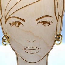 Chunky Curb Link Earrings, Polished Gold Tone Chic Clip Ons - £30.86 GBP