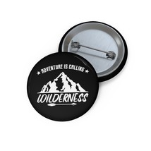 Custom Pin Buttons Wilderness Adventure Mountains Personalized Design Gl... - £6.49 GBP+