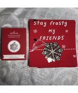 Hallmark Stay Frosty Red Towel &amp; KOC A Glistening Gift For You Silver Sn... - £15.80 GBP