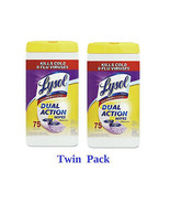 Lysol Disinfecting Wipes (2 Pack) Dual Action Citrus Scent 75 Wipes disi... - £25.18 GBP