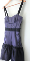 NEW! BCBG Max Azria Sexy Dewberry Purple Ruffled Corset MIA Satin Dress 10 $318 - £111.08 GBP