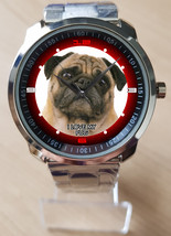 I Love My Pug Cute Dog Unique Unisex Beautiful Wrist Watch Sporty - £27.87 GBP