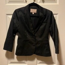 Banana Republic Women 0 Black Pattern Button Pocket Professional Career Blazer - £14.92 GBP